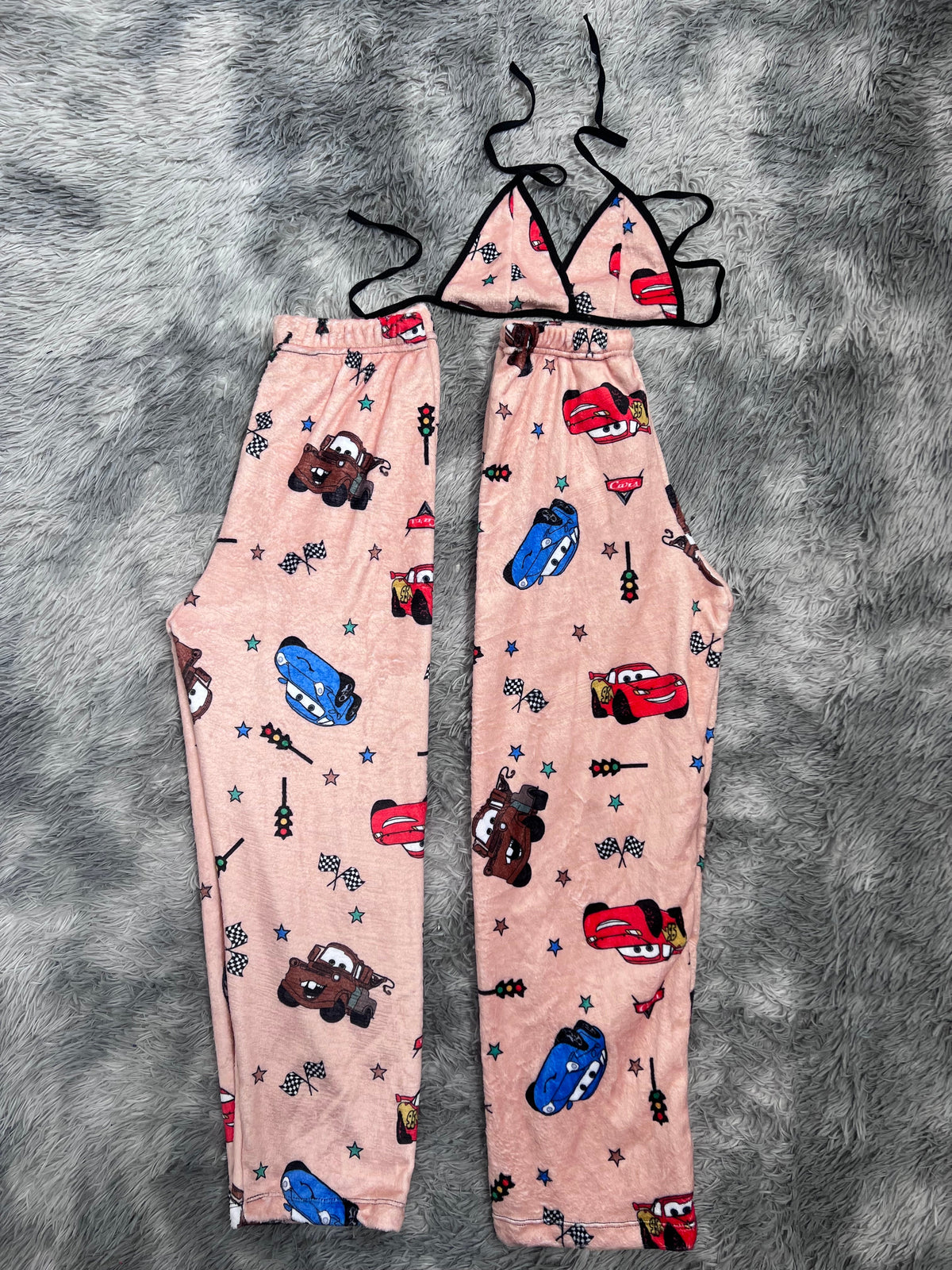 McQueen And Friends Background Beige Matching Plushie PJs