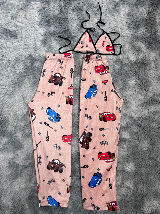 McQueen And Friends Background Beige Matching Plushie PJs - Fundies