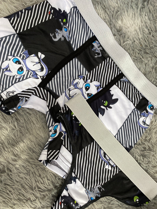 Dragon Plaid Duo With Thong