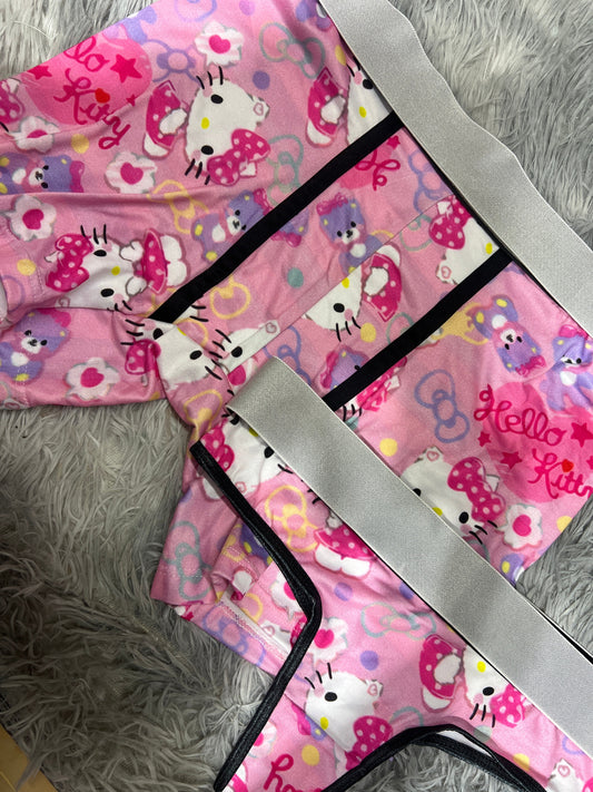 Hello Kitty Pink Boxer One-size With Thong - Fundies