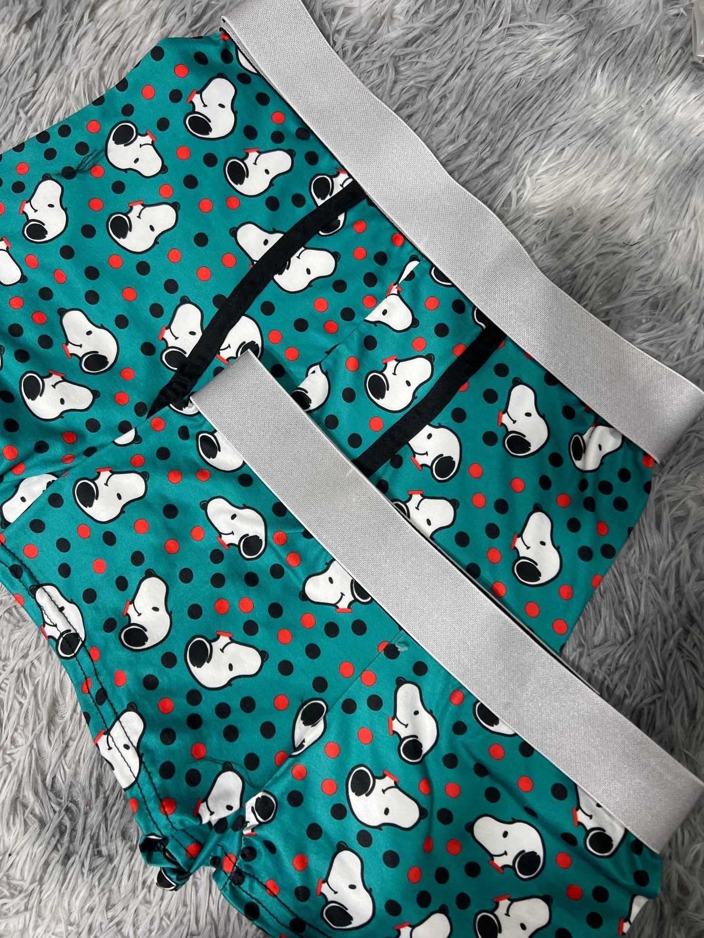 Snoopy Green With Little Dots Matching Boxers - Fundies