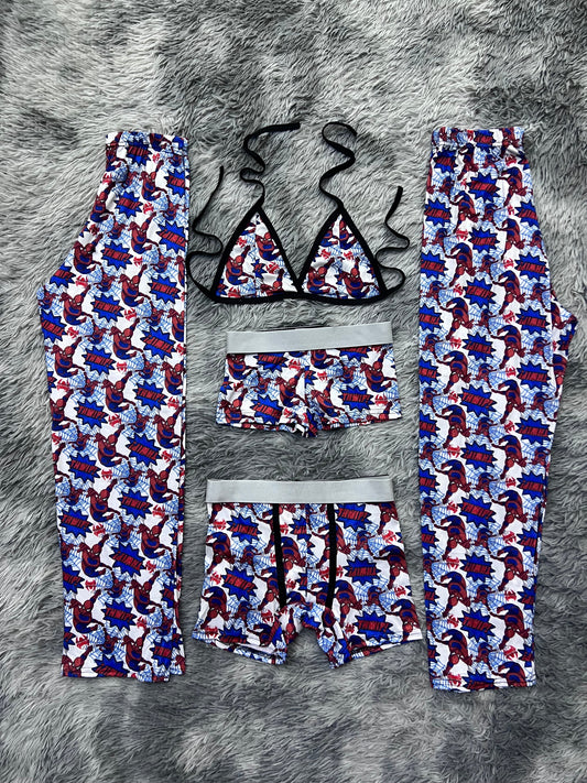 Spider-Man Webs Blue 5 Piece PJ - Fundies
