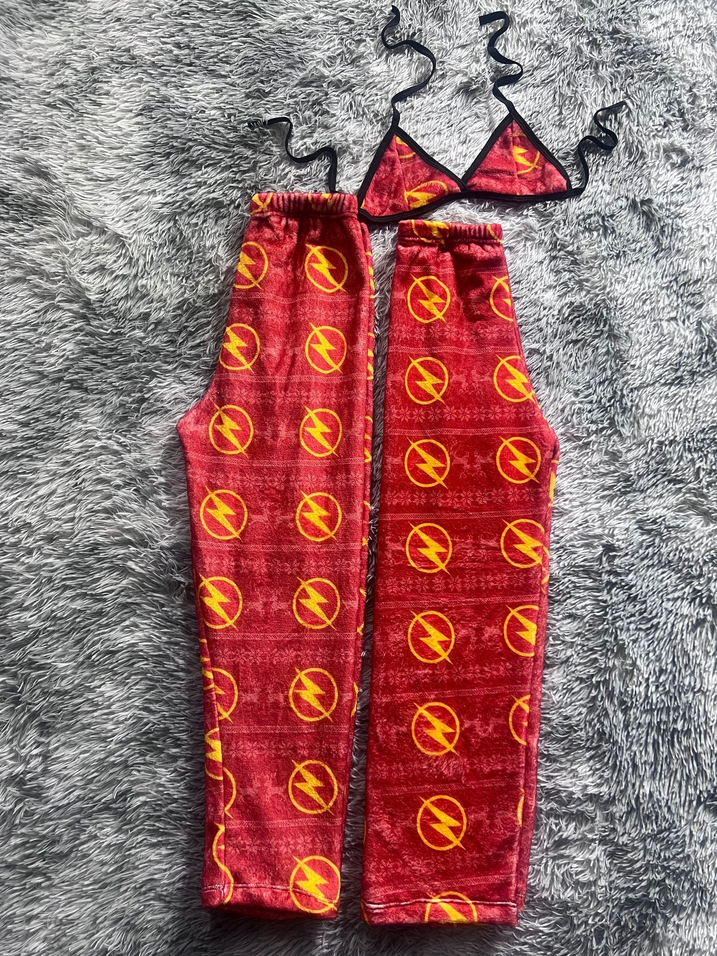Flash Christmas Lightning Matching Plushie PJs - Fundies