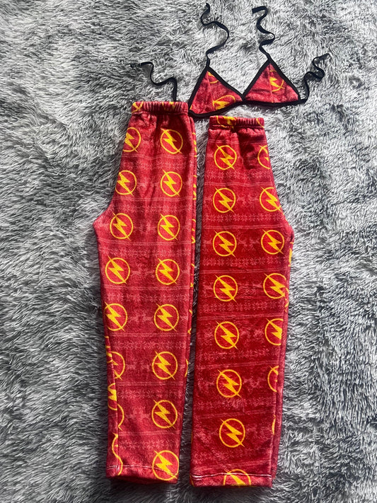 Flash Christmas Lightning Matching Plushie PJs - Fundies