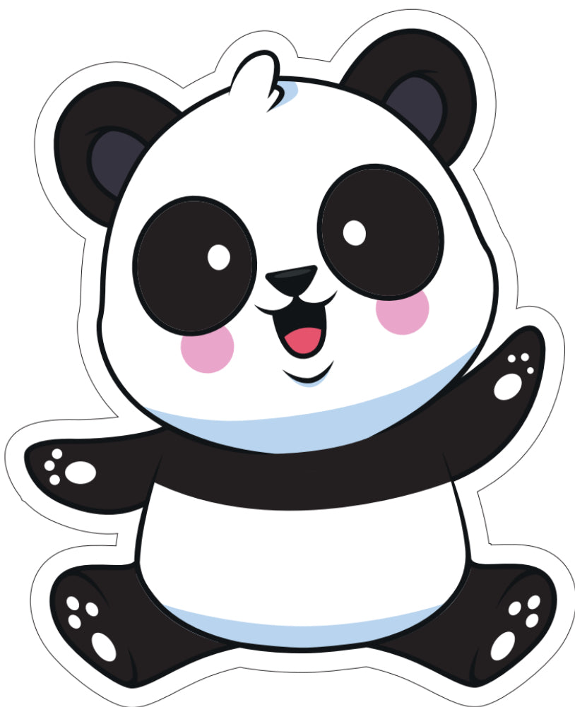 Panda greeting Plush throw