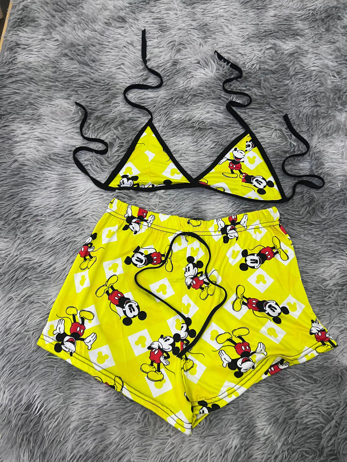 Mickey Yellow Top And Short PJs