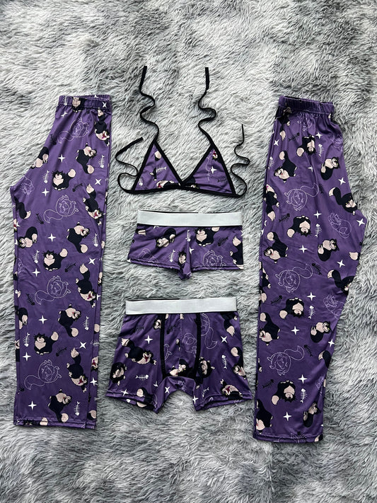 Cat Lucifer Purple 5 Piece PJ - Fundies
