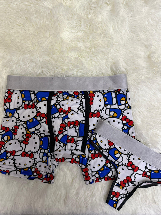 Hello kitty blue matching underwear - Fundies