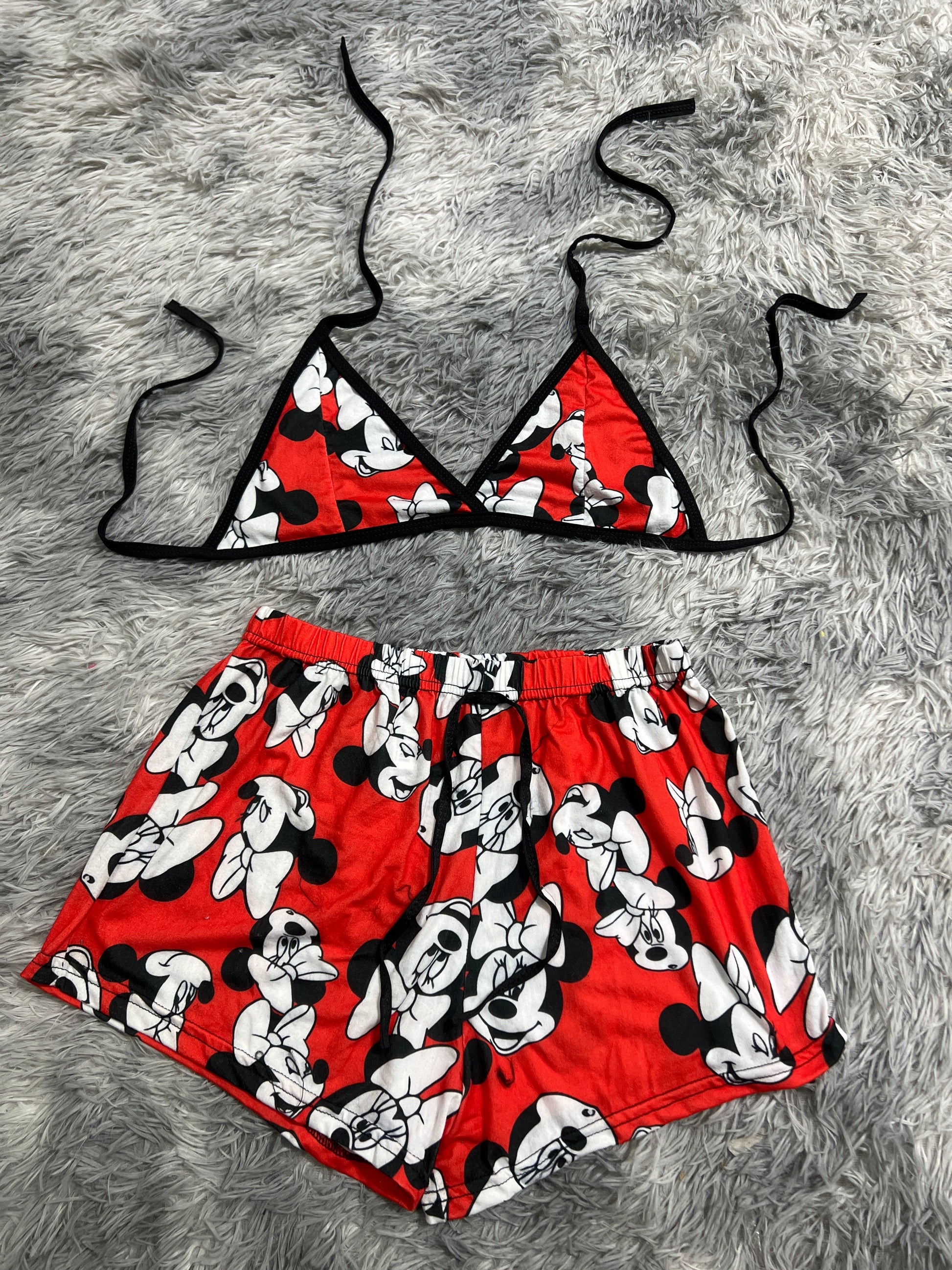Minnie Mouse Brush Matching Top & Short - Fundies