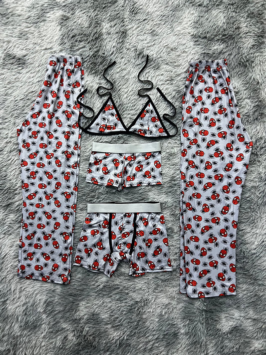 Spider-Man Gray 5 Piece PJ - Fundies