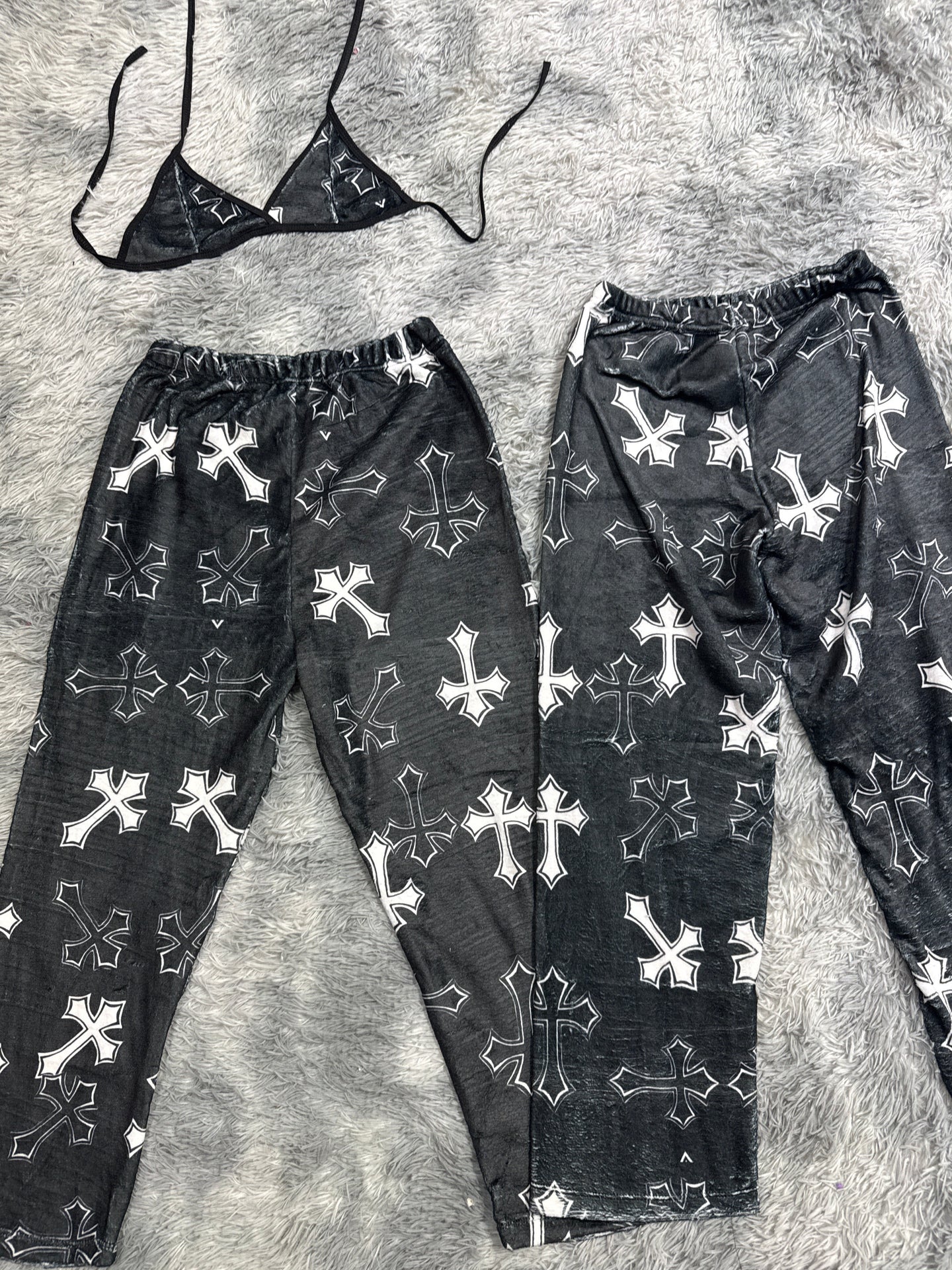 Crosses White And Black Matching Plushie PJs - Fundies