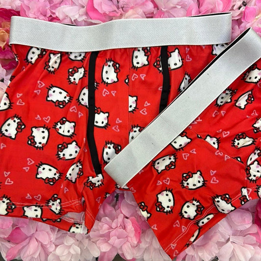 Hello kitty sweethearts matching couples boxer underwear - Fundies