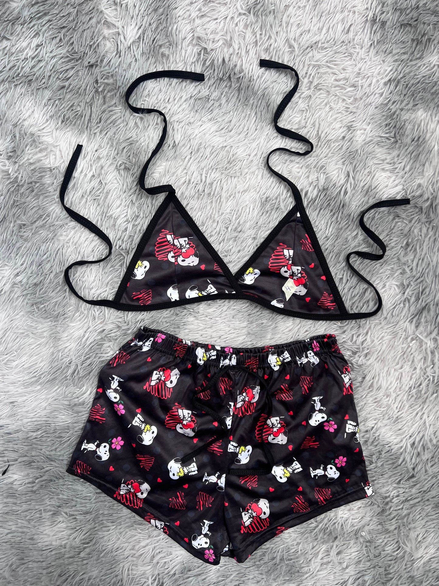 Snoopy Hearts Brush Matching Top & Short - Fundies