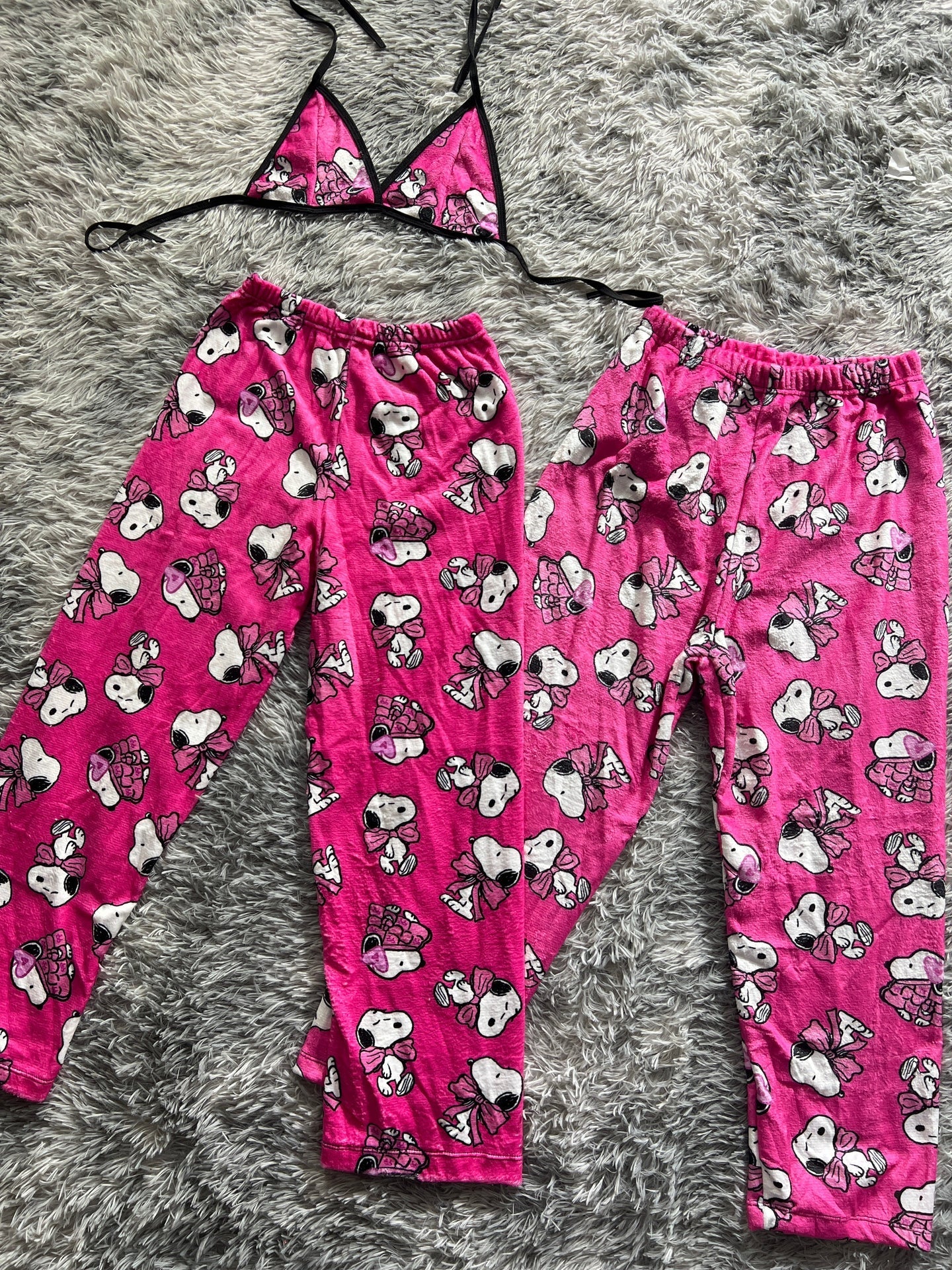 Snoopy Pink Matching Plushie PJs - Fundies