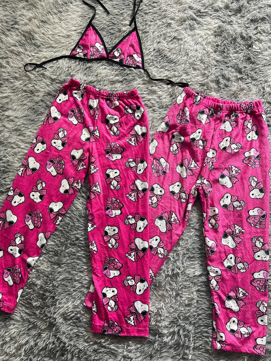 Snoopy Pink Matching Plushie PJs - Fundies