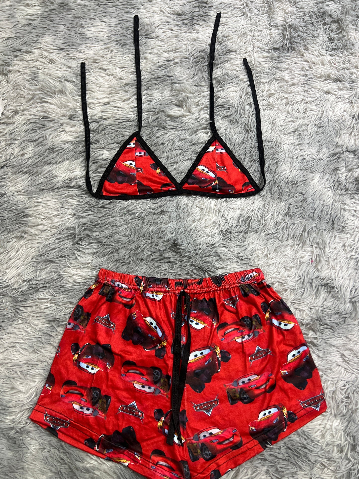 Lightning McQueen Brush Matching Top & Short - Fundies