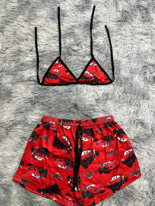 Lightning McQueen Brush Matching Top & Short - Fundies