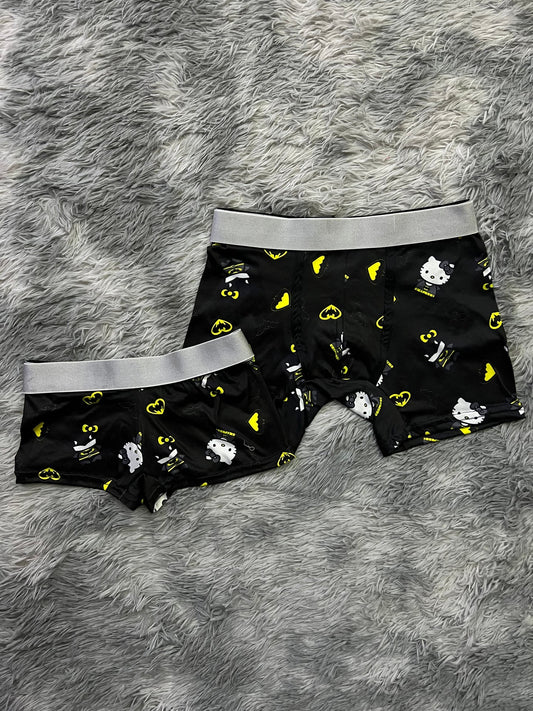 Kitty Batman Black Matching Boxers - Fundies