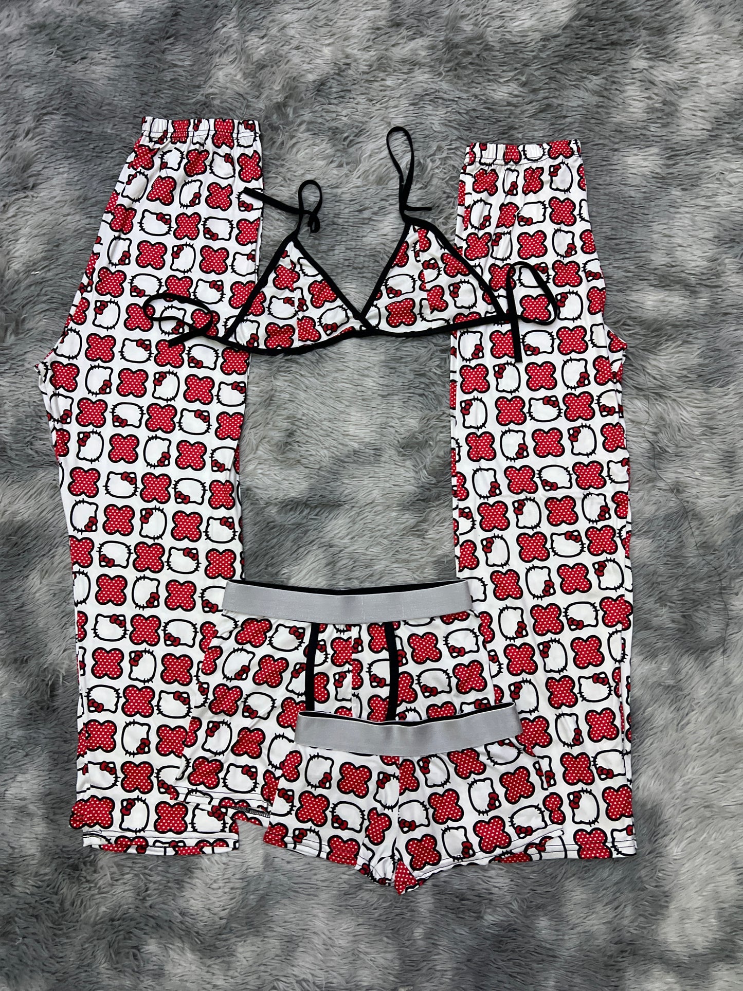 Hello kitty white background 5 pcs pajama duo