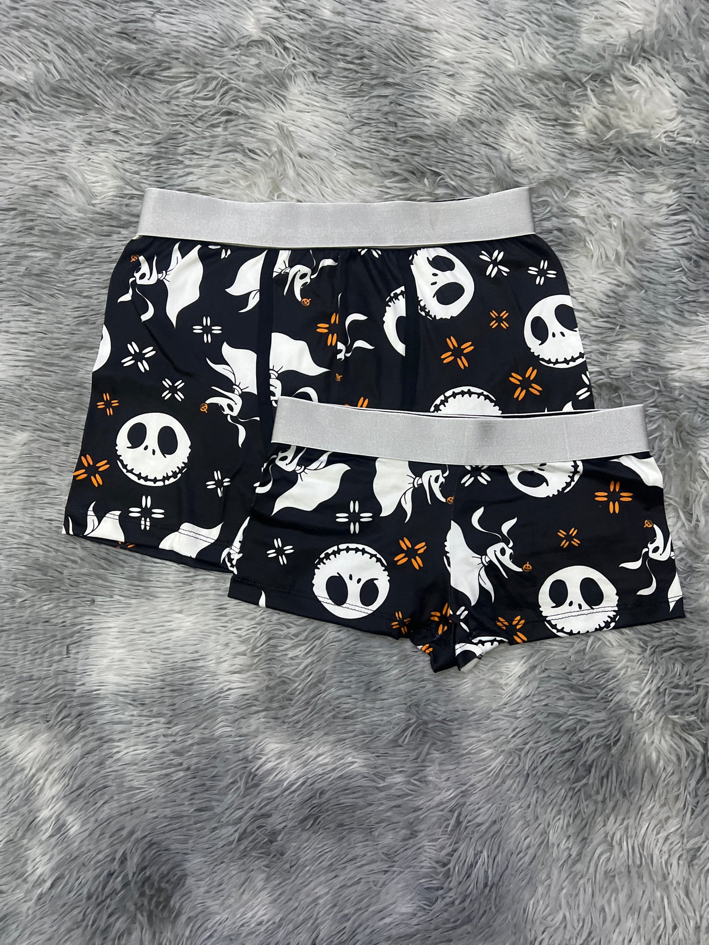 Jack and zero black matching couples boxer underwear Halloween