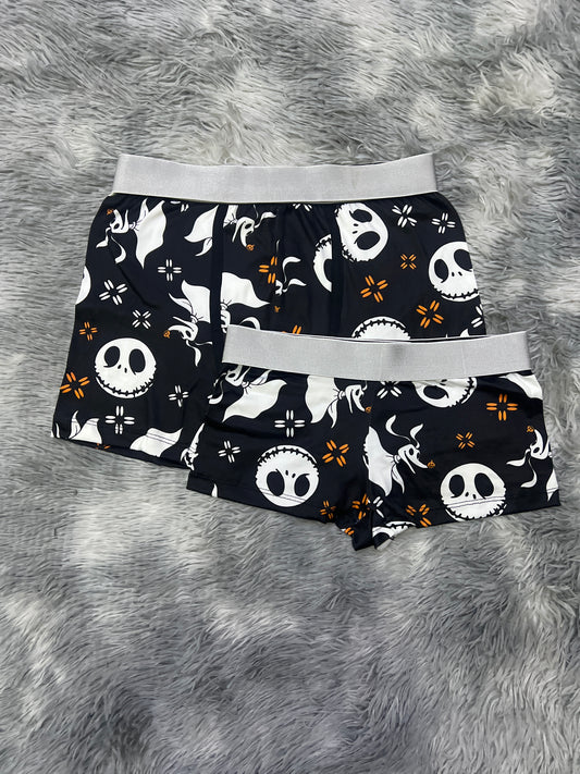 Jack and zero black matching couples boxer underwear Halloween