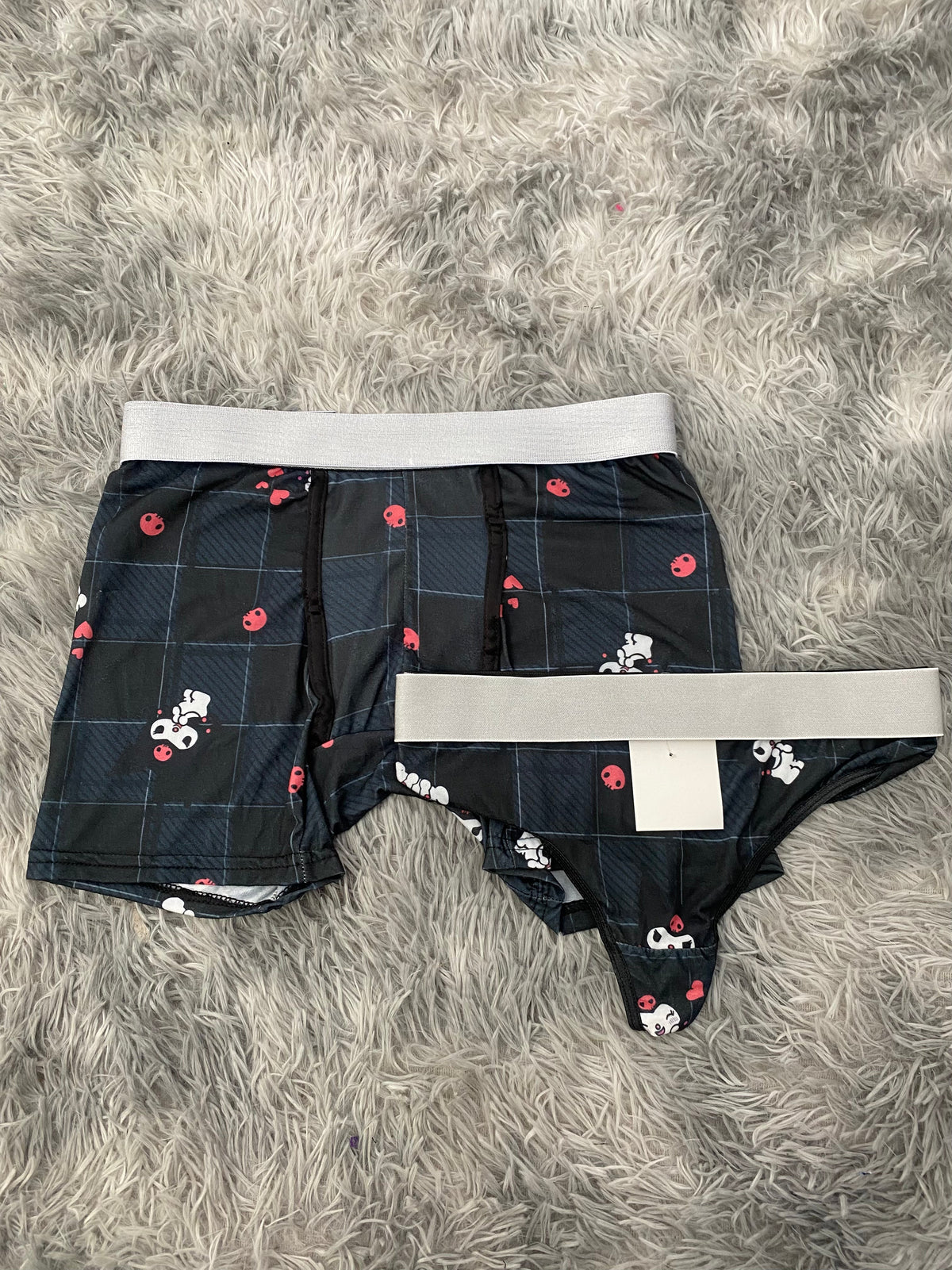 Kuromy Plaid Black Background Duo With Thong