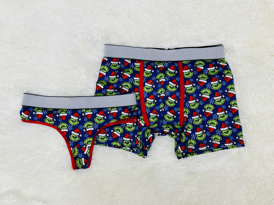 Grinch   matching couples underwear christmas