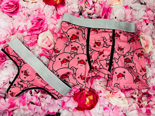 little pig duck matching couples boxer underwear - Fundies