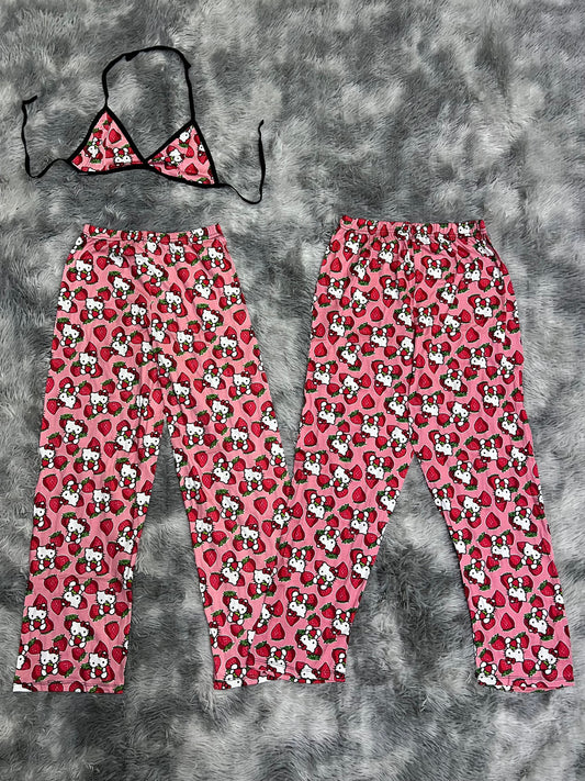 Hello Kitty Strawberry 5 Piece PJ Set