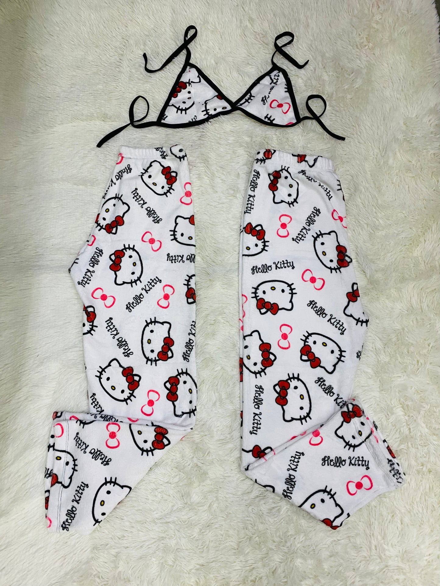 Hello kitty plush pajama duo