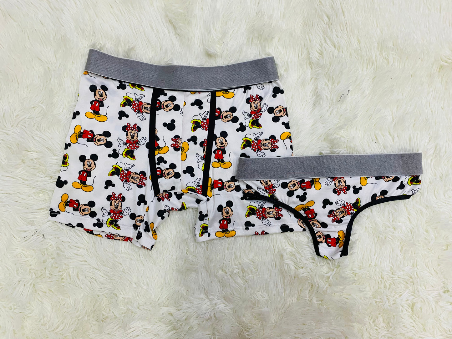 Mickey and minie couples matching underwear