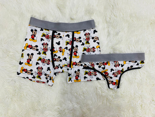 Mickey and minie couples matching underwear