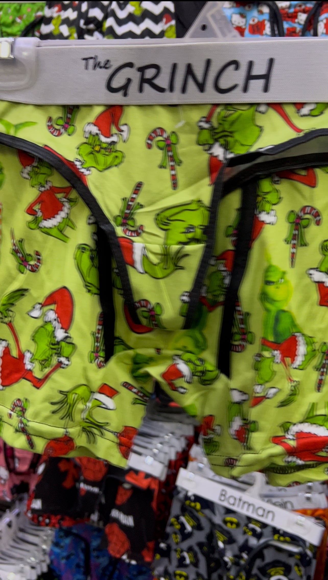 Grinch green matching couples underwear christmas