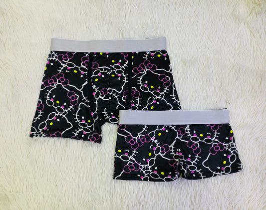 Kitty faces together couples boxer underwear XL