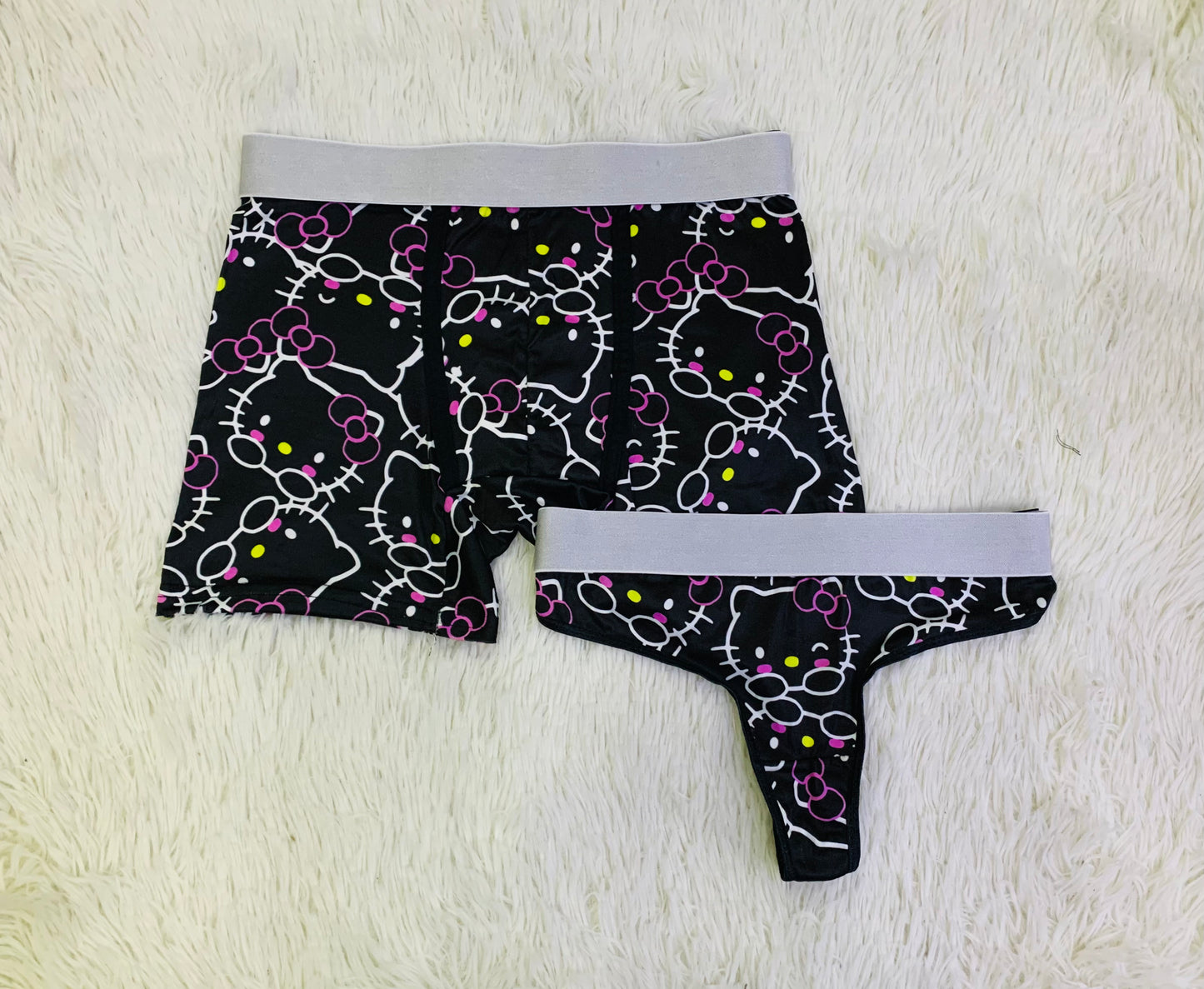 Kitty faces together matching underwear