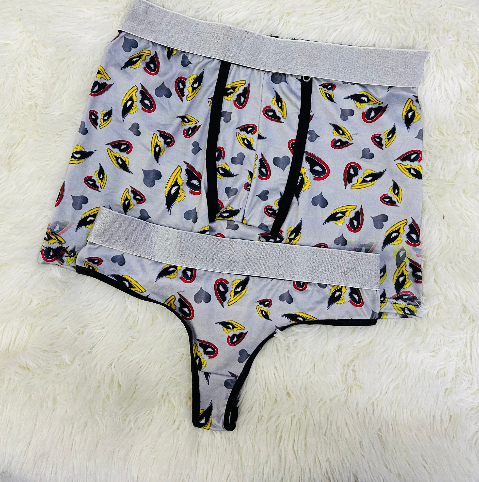 Wolverine Deadpool Gray Duo One-size With Thong - Fundies