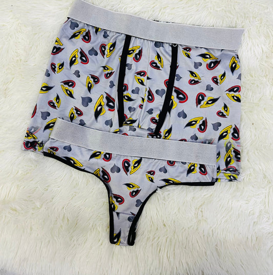 Wolverine Deadpool Gray Duo One-size With Thong - Fundies