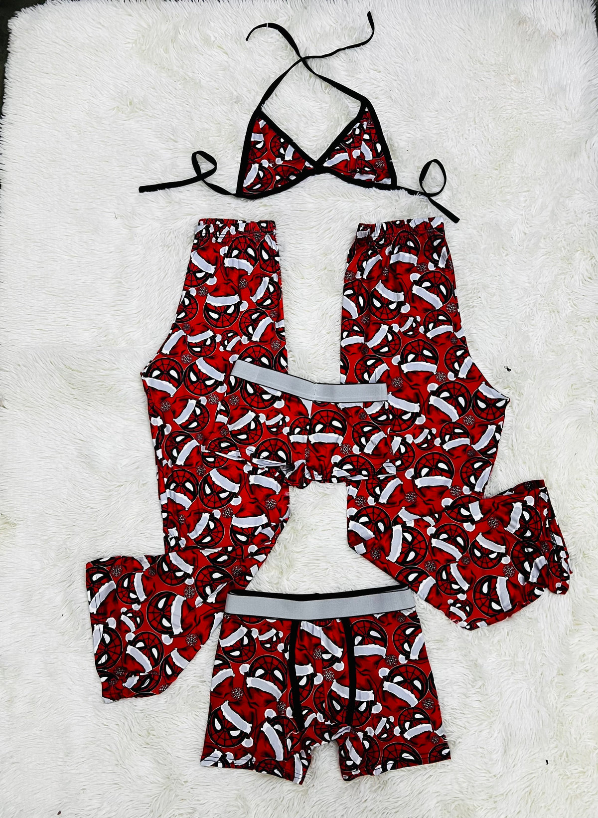 Spidey Red Christmas 5 Piece PJ Set
