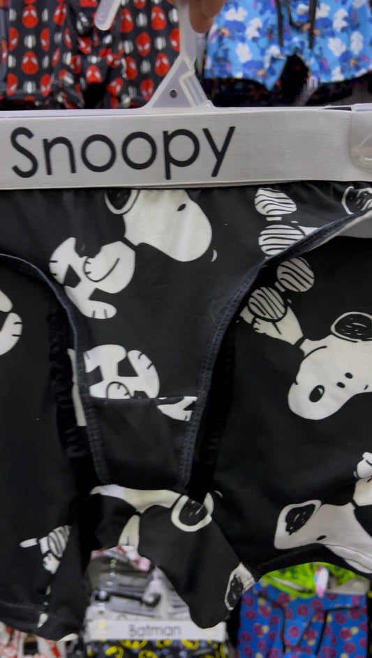 Black Snoopy Matching Underwear