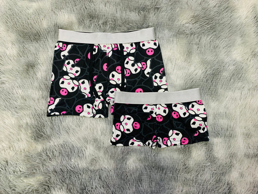 Kuromi faces matching couples boxer underwear