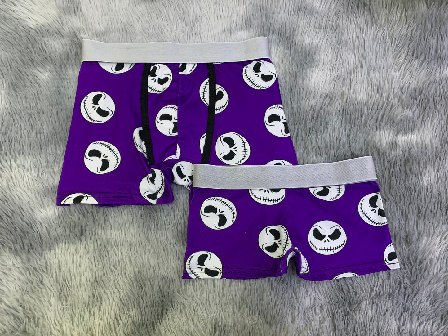 Jack purple background matching couples boxer underwear