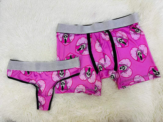 Ghostface Pink Boxer With Thong - Fundies