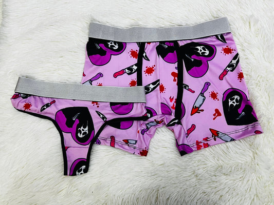 Ghostface Pink Boxer With Thong - Fundies