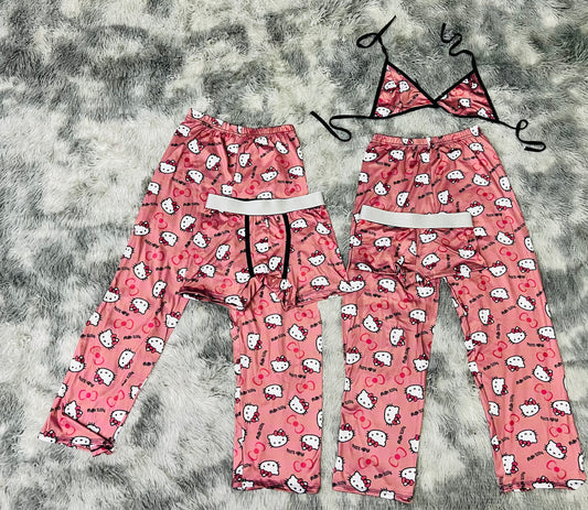 Hello kitty Gold Rose background 5 pcs pajama duo