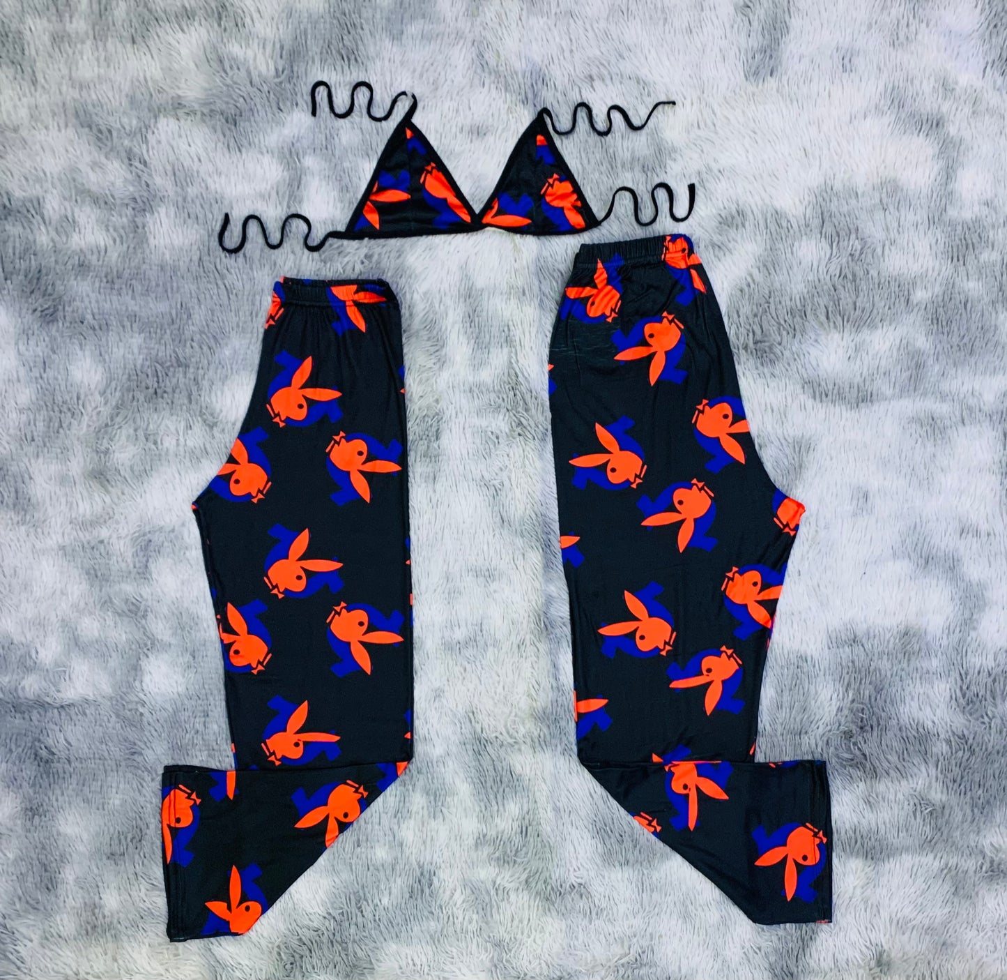 Play Boy red Plush pajama duo