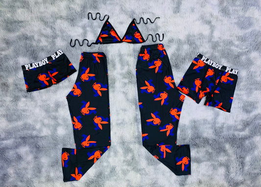 Play Boy red 5 pcs pajama duo