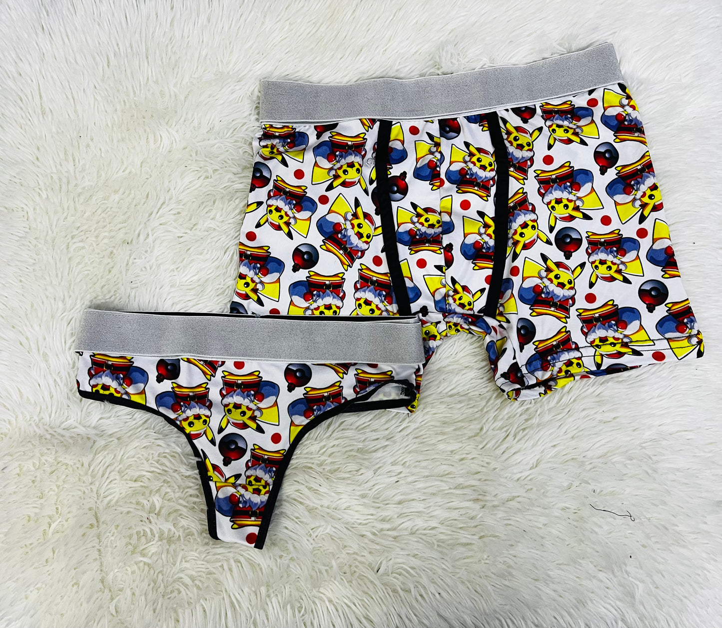 Pikachu matching couples underwear christmas