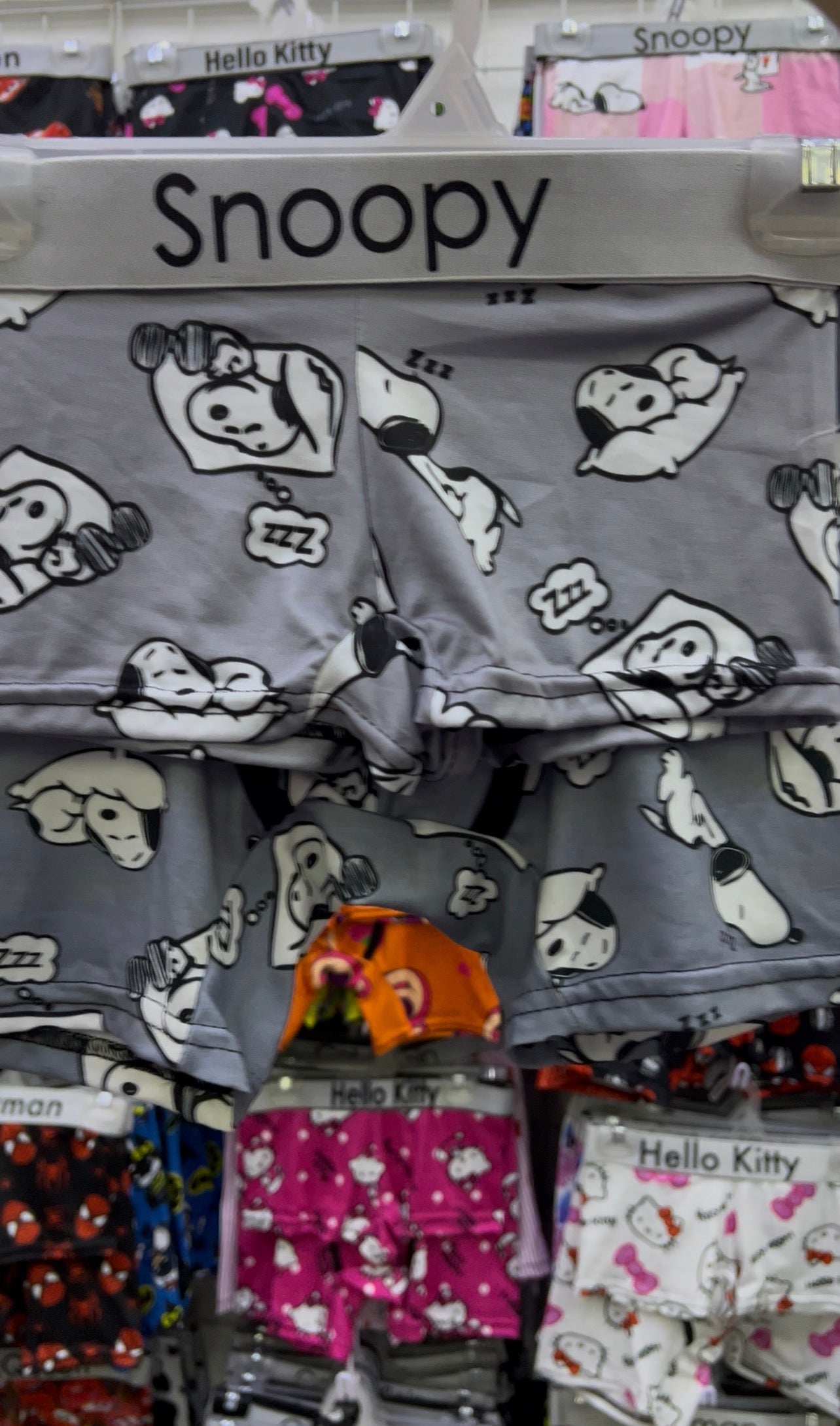 Snoopy Boxer Matching Set Grey Print