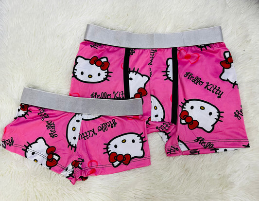 kitty matching couples boxer underwear