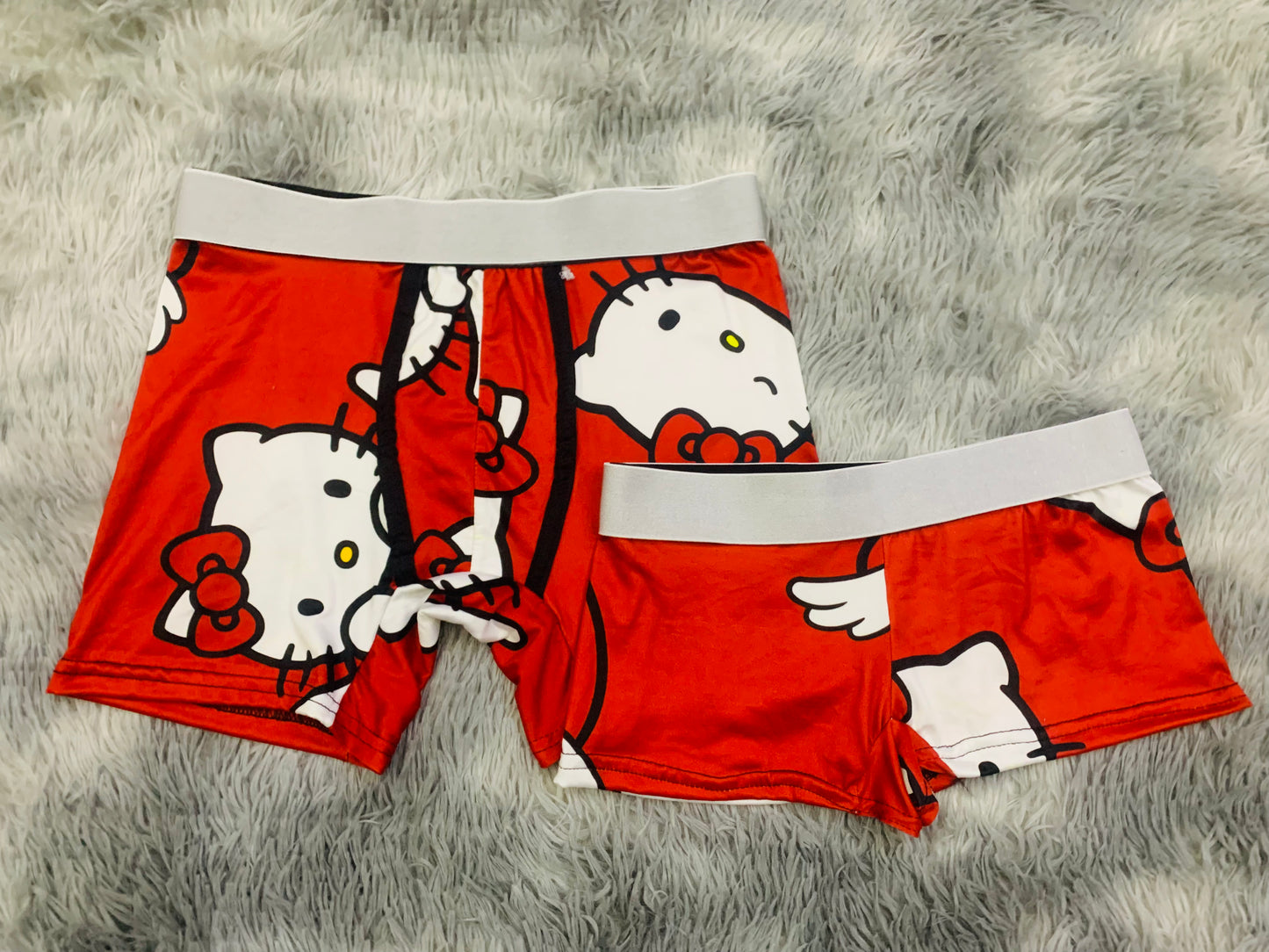 Kitty Red Heart couples boxer underwear XL